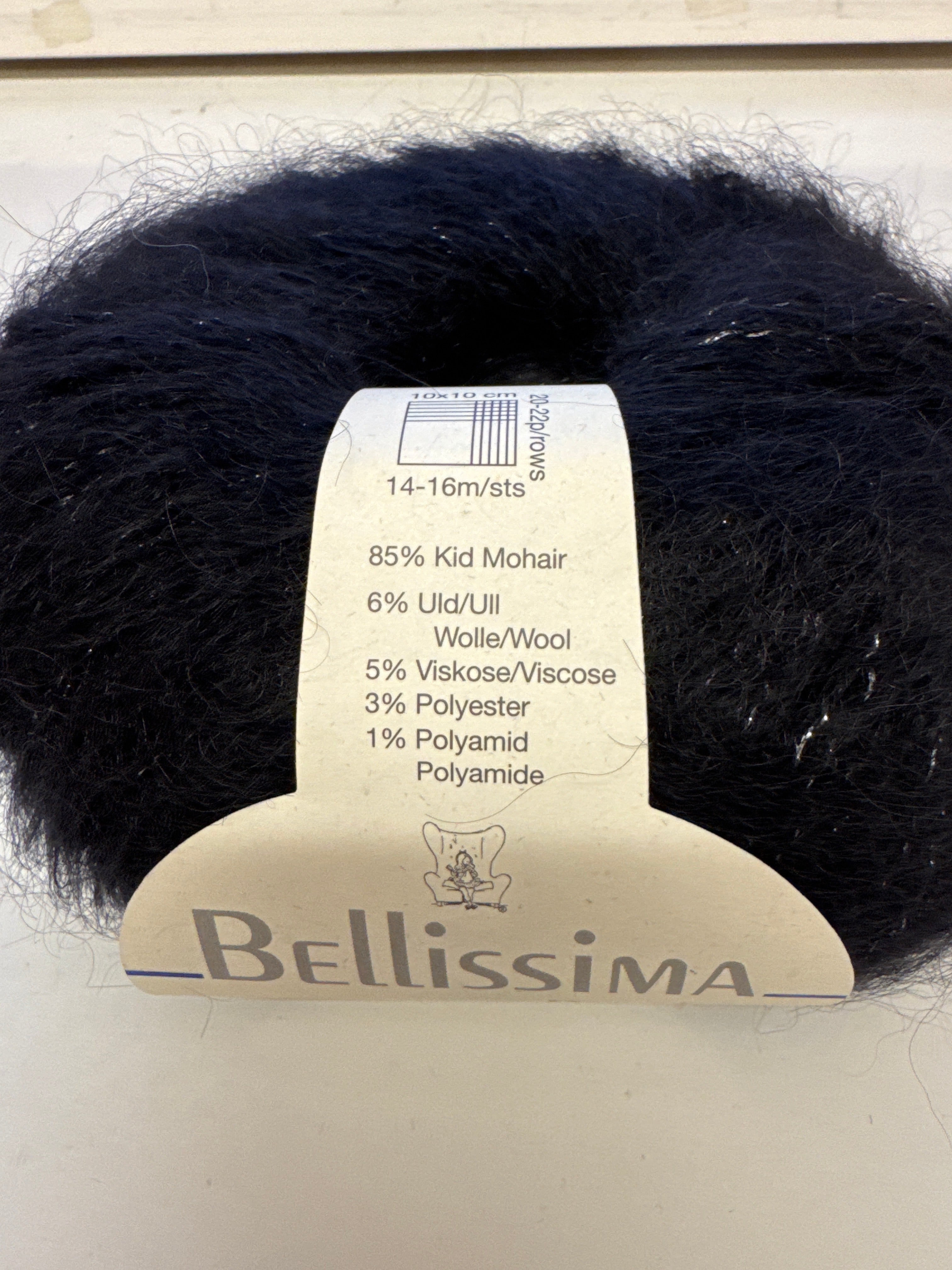 Bindiuppskrift frá Permin S-XL við tógvi hvítt ella svart við glimmur í