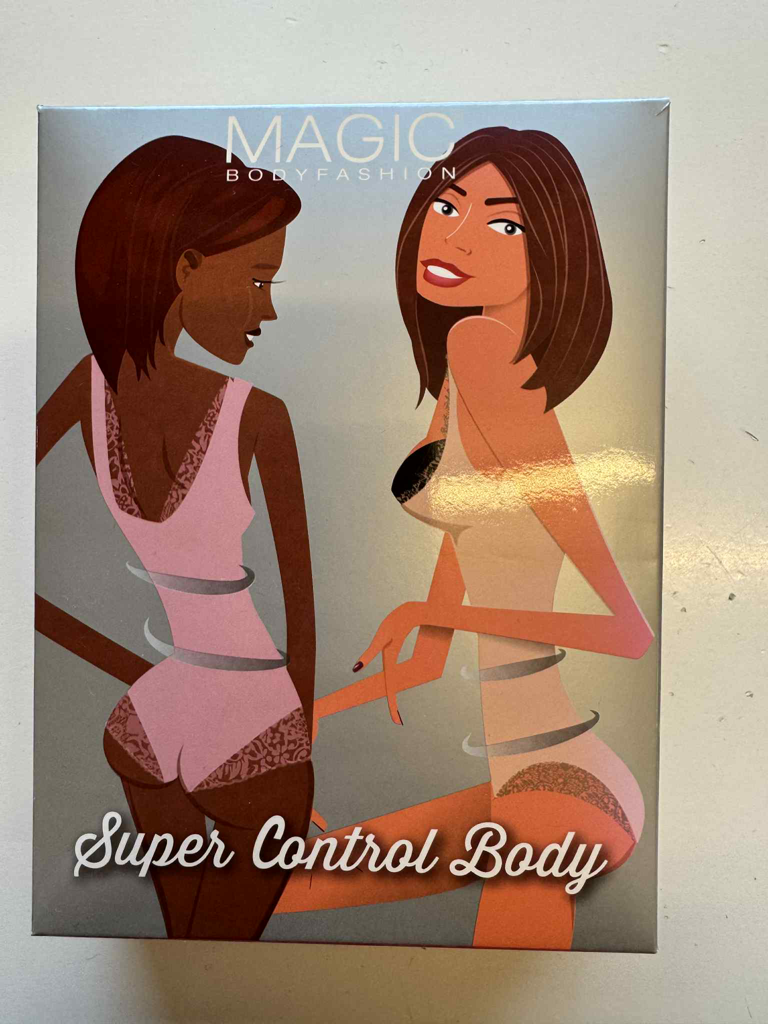 Inn spennari bodystocking svart/ljósabrúnt