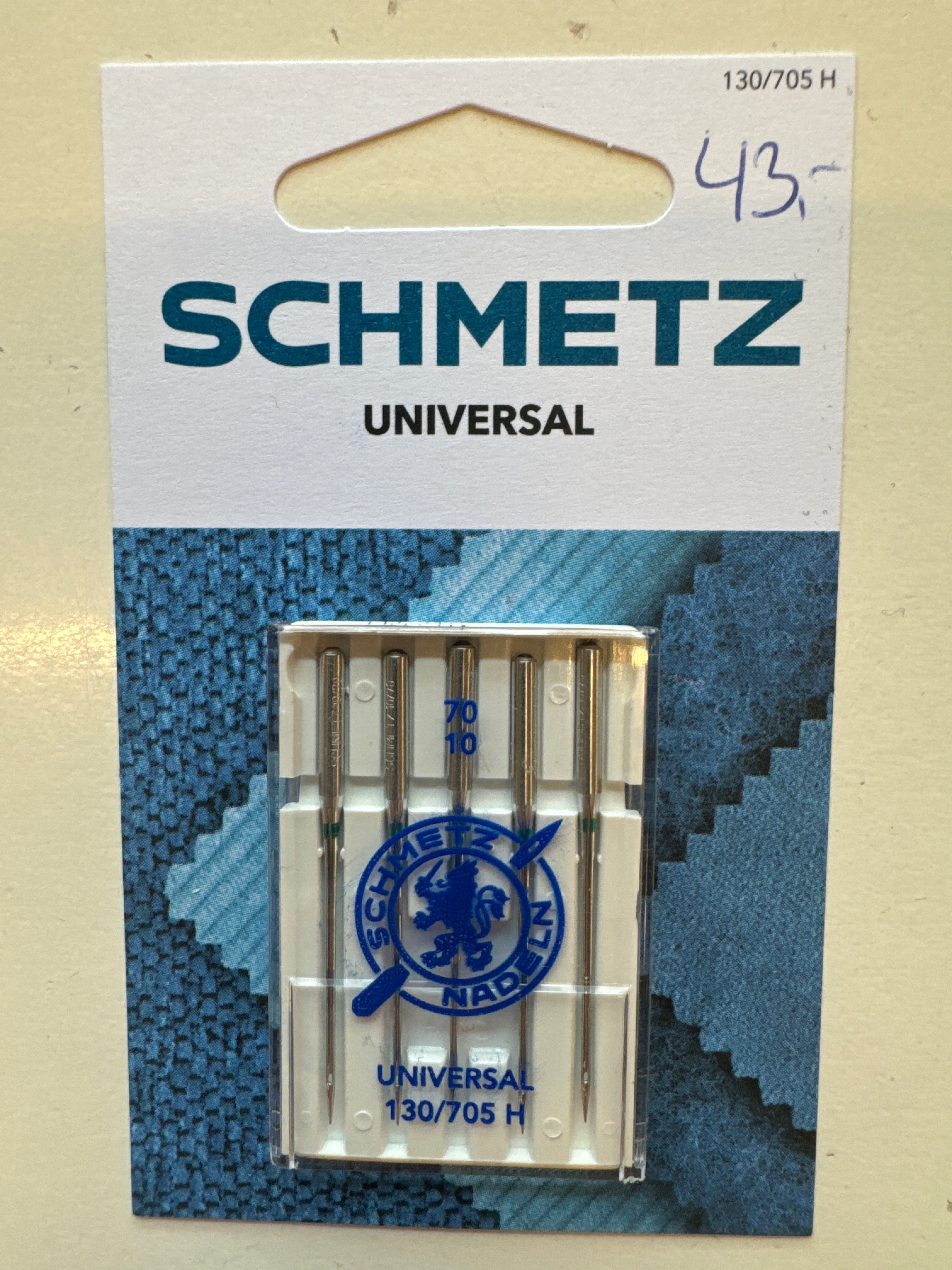 Schmetz seymimaskinu nálir stødd 70, 43 kr pakkin