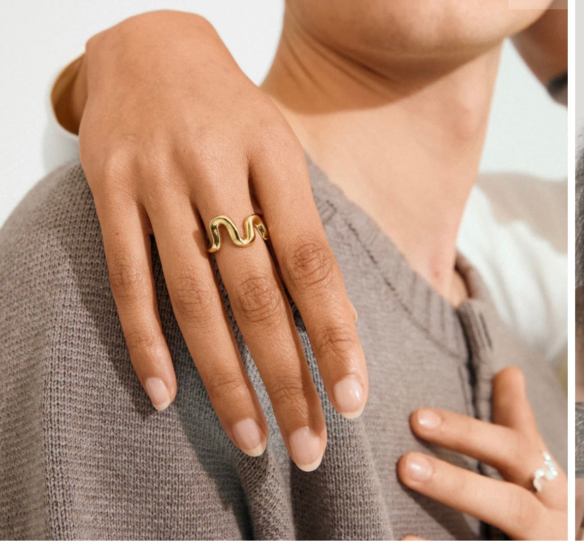 AIKO ring sølvbelagt