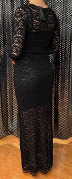 Svartur blondukjóli stødd S/M 1198 kr