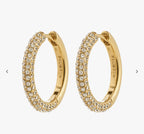 TATUM store hoops guldbelagt