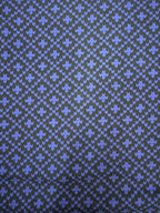 Bummull isoli meturvøra við føroyskum prenti á 199 kr mtr. reytt/svart og blátt/svart