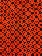 Bummull isoli meturvøra við føroyskum prenti á 199 kr mtr. reytt/svart og blátt/svart