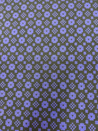 Bummull isoli meturvøra við føroyskum prenti á 199 kr mtr. reytt/svart og blátt/svart