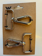 Karabinhage silvur 2 stk. til taskur