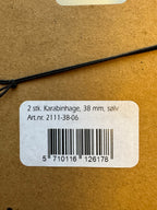 Karabinhage silvur 2 stk. til taskur