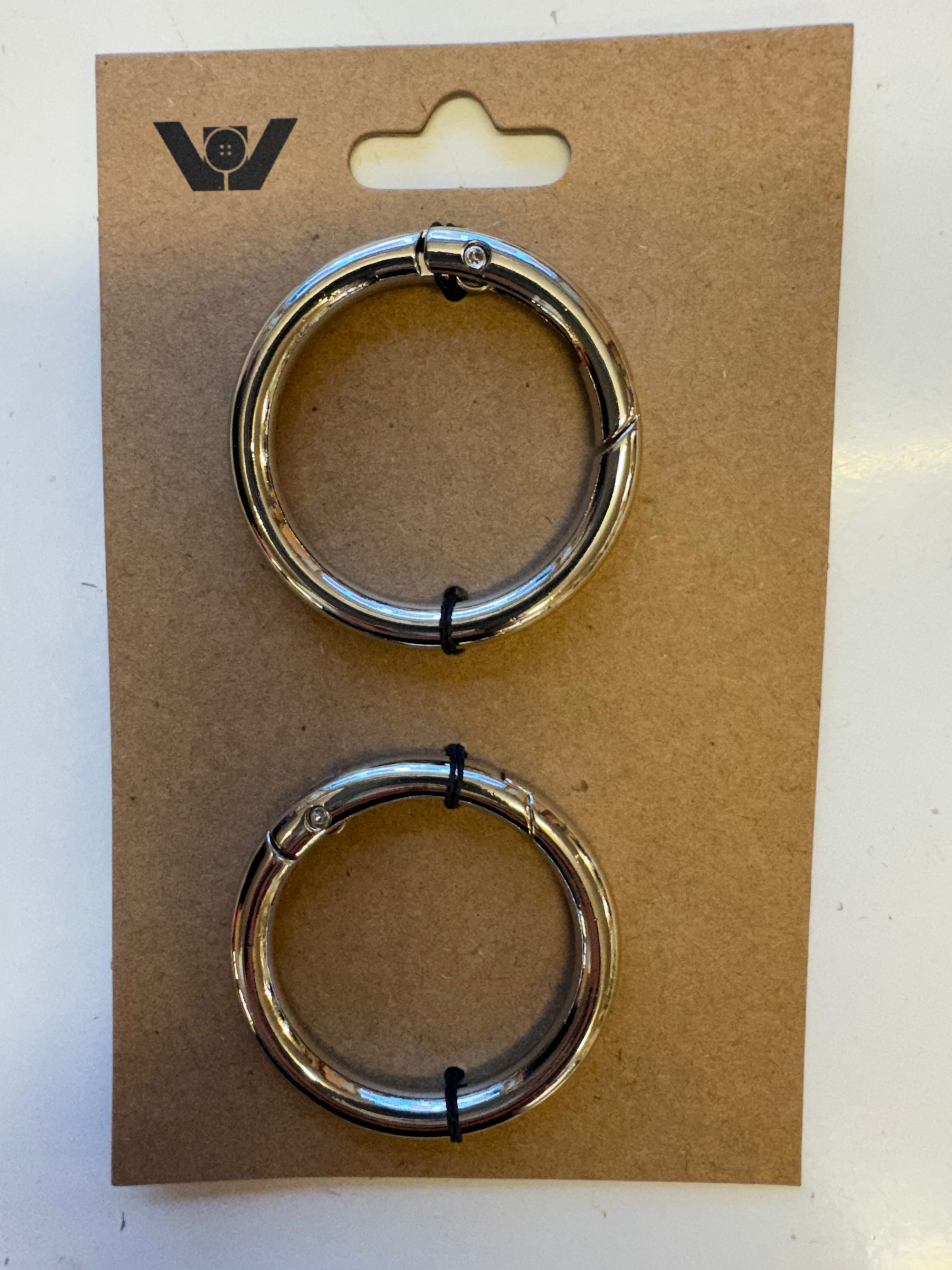 Karabinhage silvur 2 stk. til taskur