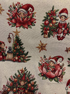 Jóla brokadestof 177 kr mtr.