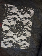 Svart blondustof 3 sløg 120 kr mtr.