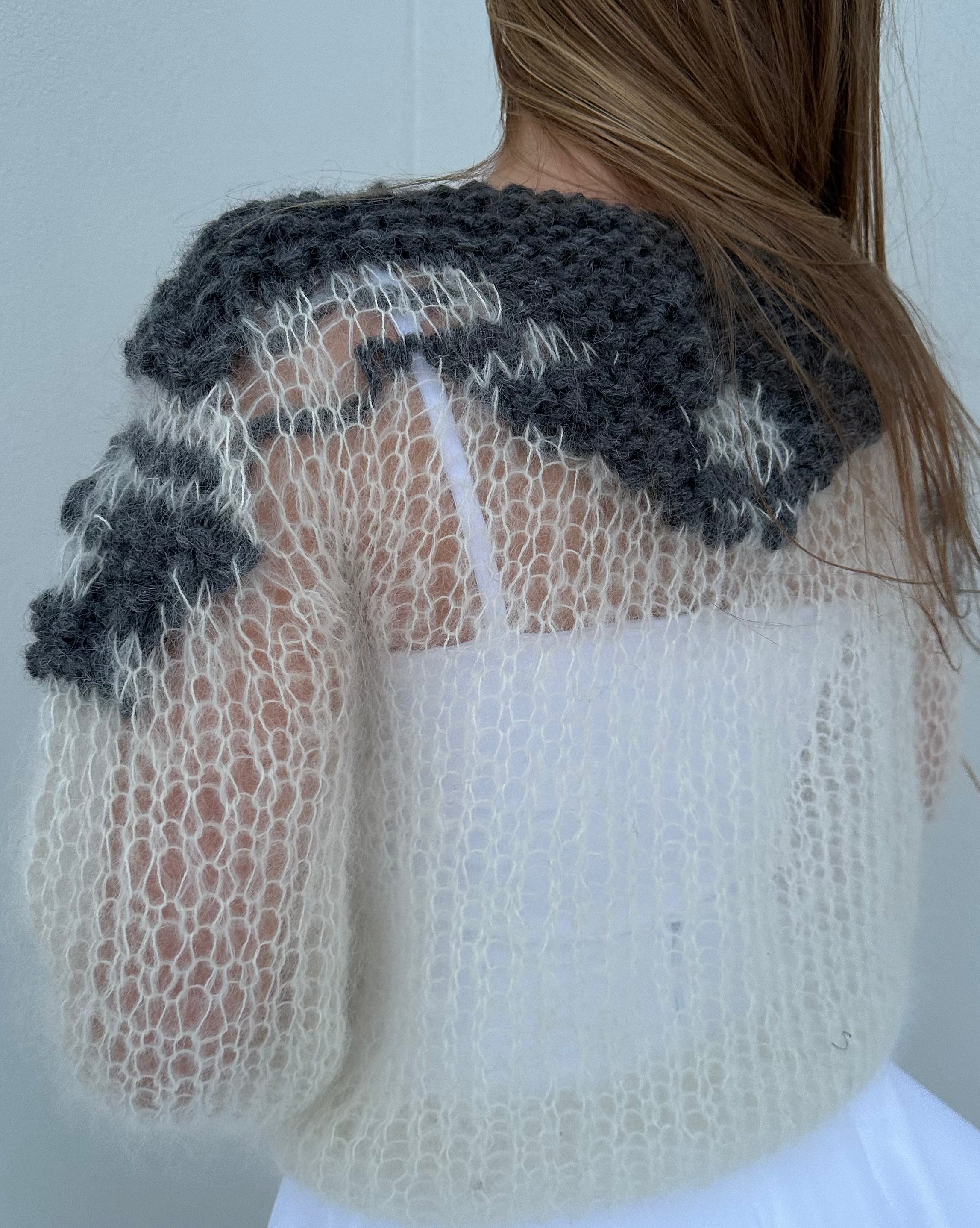 Bella / Alice uppskrift - Hvítt/Grátt tógv