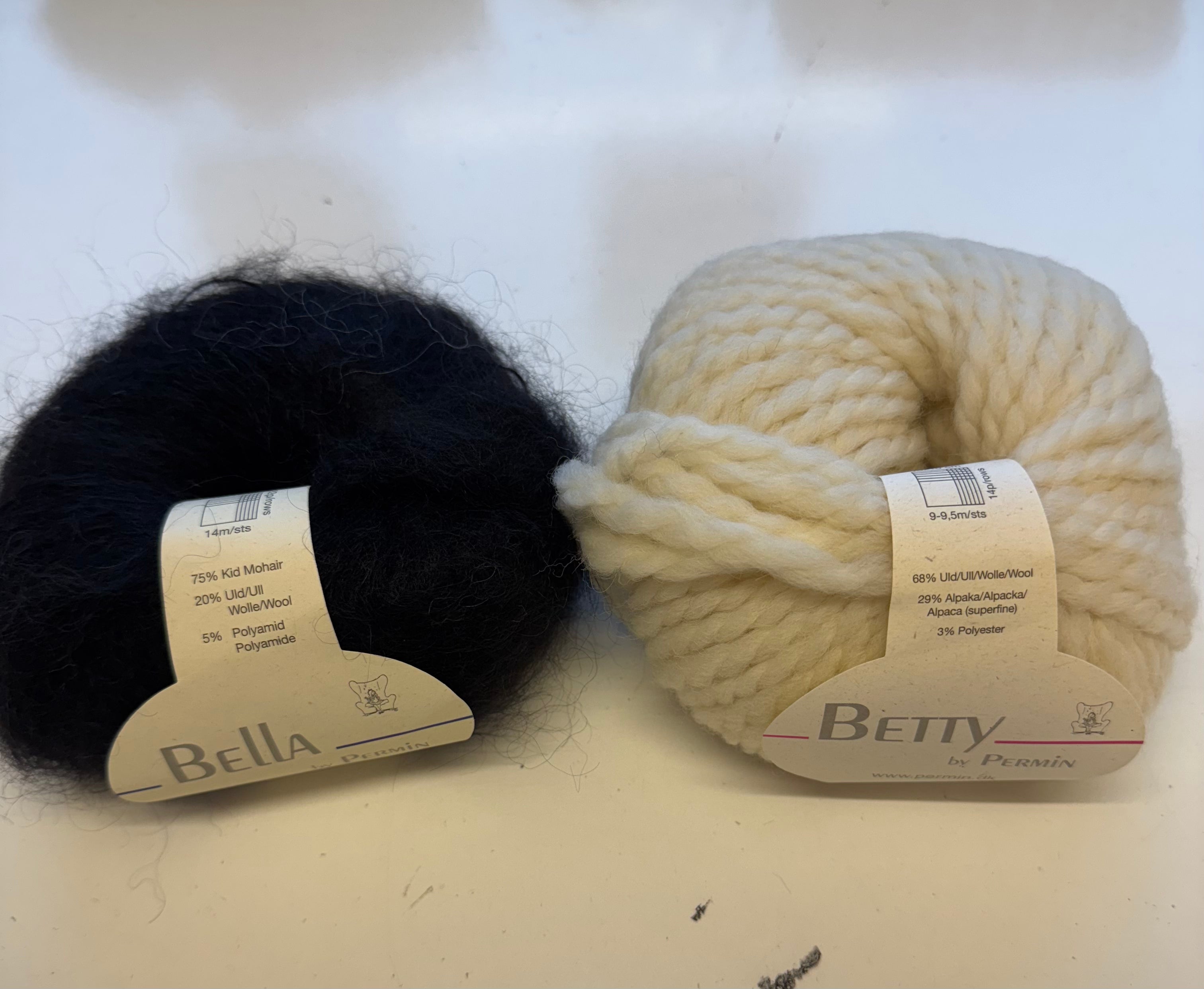 Bella / Betty uppskrift - Svart/Hvítt tógv