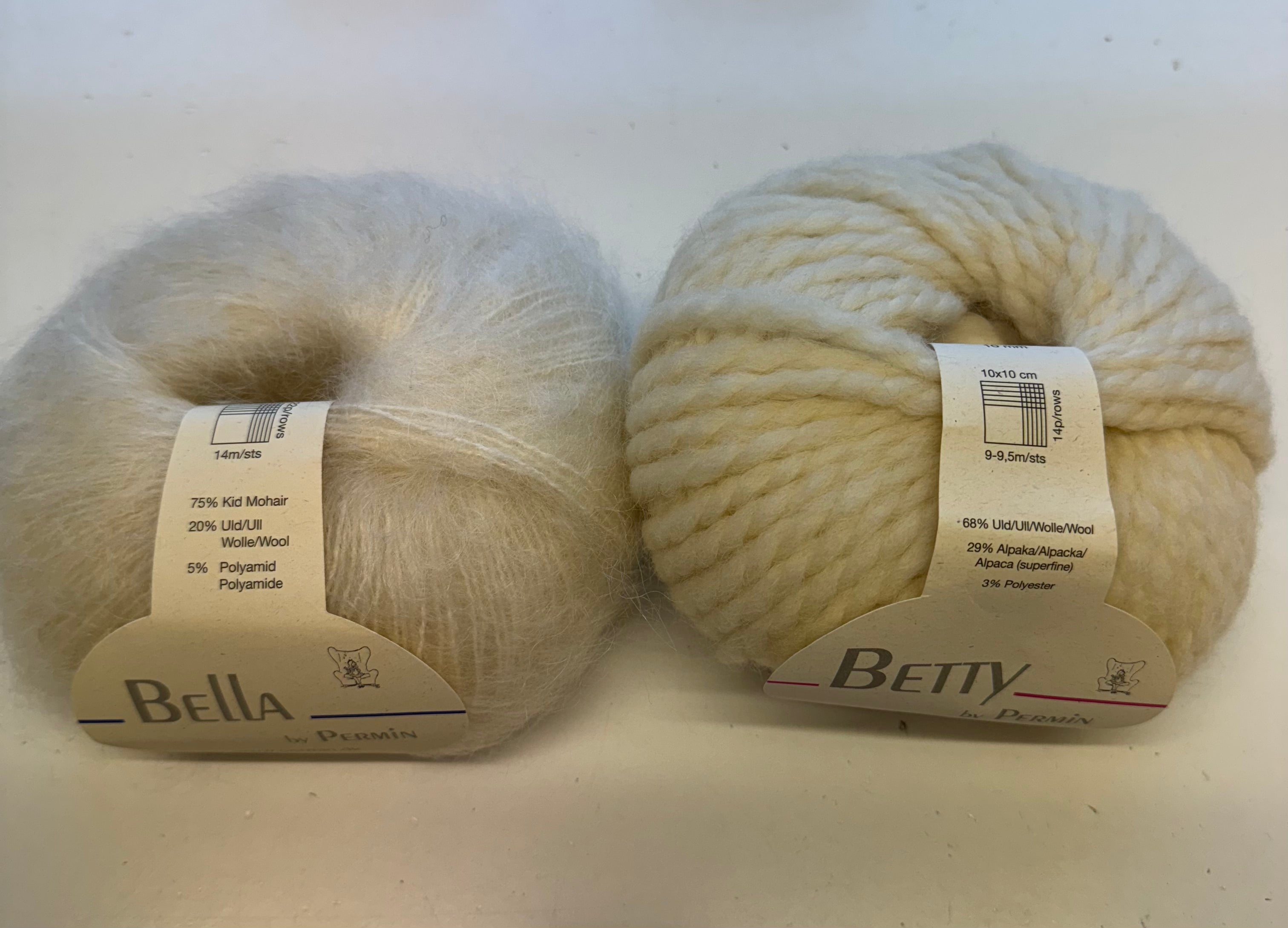 Bella / Betty uppskrift - Hvítt/Hvítt tógv