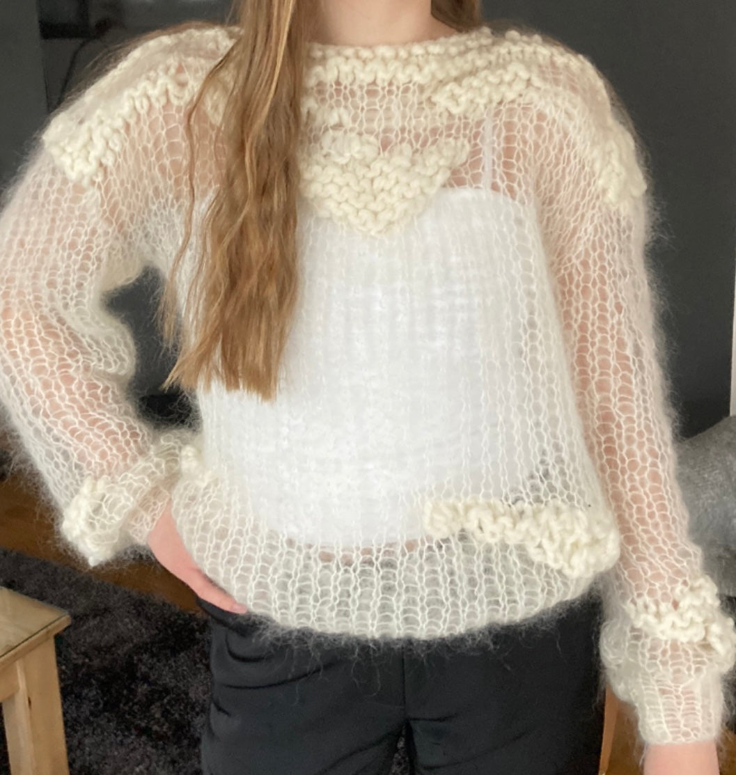 Bella / Betty uppskrift - Hvítt/Hvítt tógv